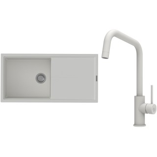 Set StrongSinks S3 (dřez Labe 1000 Bílá + baterie Arda Bílá)