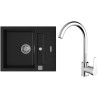 Set StrongSinks S3 (dřez Vardar 615 Černá + baterie Seina Chrom)