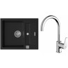 Set StrongSinks S3 (dřez Vardar 615 Černá + baterie Rhona Chrom)