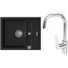 Set StrongSinks S3 (dřez Vardar 615 Černá + baterie Garonne Chrom)