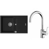 Set StrongSinks S3 (dřez Vardar 780 Černá + baterie Rhona Chrom)