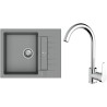 Set StrongSinks S3 (dřez Vardar 615 Šedá + baterie Seina Chrom)