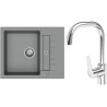 Set StrongSinks S3 (dřez Vardar 615 Šedá + baterie Garonne Chrom)