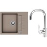 Set StrongSinks S3 (dřez Vardar 615 Béžová + baterie Garonne Chrom)
