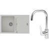 Set StrongSinks S3 (dřez Vardar 780 Bílá + baterie Garonne Chrom)