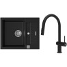 Set StrongSinks S3 (dřez Vardar 615 Černá + baterie Neris Černá matná)