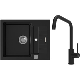 Set StrongSinks S3 (dřez Vardar 615 Černá + baterie Arda Černá matná)