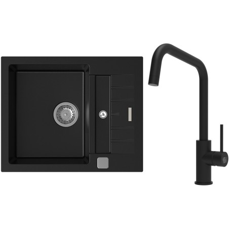 Set StrongSinks S3 (dřez Vardar 615 Černá + baterie Arda Černá matná)