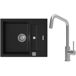 Set StrongSinks S3 (dřez Vardar 615 Černá + baterie Arda Nerez)