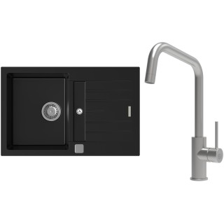 Set StrongSinks S3 (dřez Vardar 780 Černá + baterie Arda Nerez)