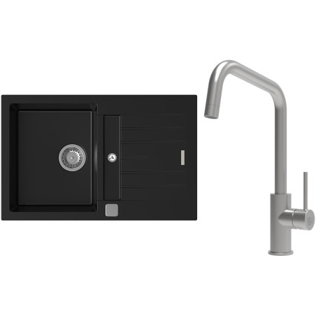 Set StrongSinks S3 (dřez Vardar 780 Černá + baterie Arda Nerez)