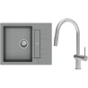 Set StrongSinks S3 (dřez Vardar 615 Šedá + baterie Neris Celonerez)