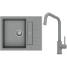 Set StrongSinks S3 (dřez Vardar 615 Šedá + baterie Arda Šedá)