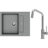 Set StrongSinks S3 (dřez Vardar 615 Šedá + baterie Arda Nerez)