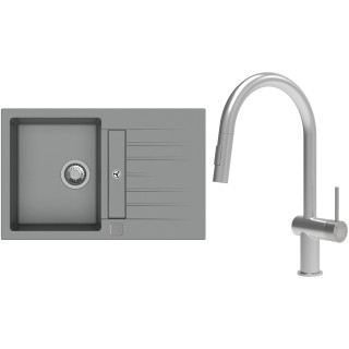 Set StrongSinks S3 (dřez Vardar 780 Šedá + baterie Neris Celonerez)