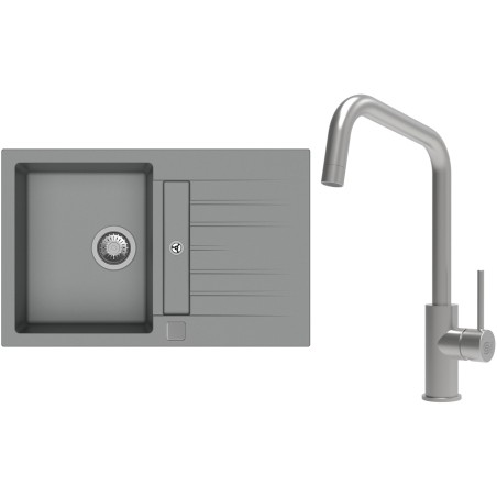 Set StrongSinks S3 (dřez Vardar 780 Šedá + baterie Arda Nerez)