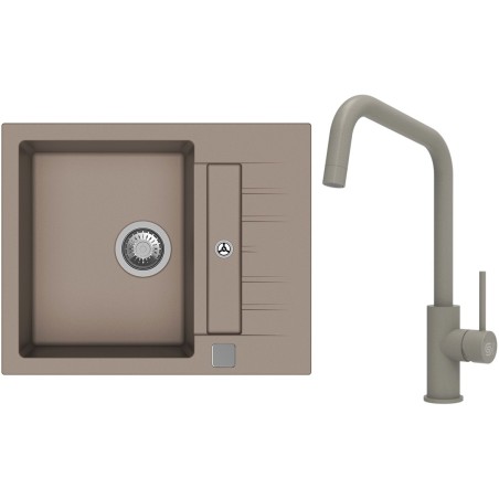 Set StrongSinks S3 (dřez Vardar 615 Béžová + baterie Arda Béžová)