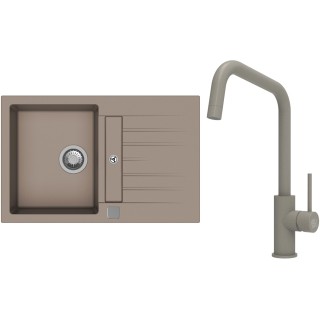 Set StrongSinks S3 (dřez Vardar 780 Béžová + baterie Arda Béžová)