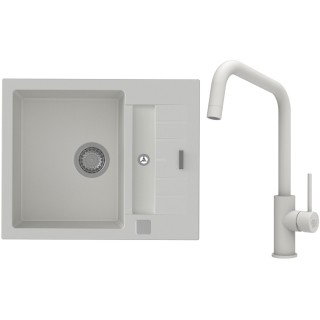 Set StrongSinks S3 (dřez Vardar 615 Bílá + baterie Arda Bílá)