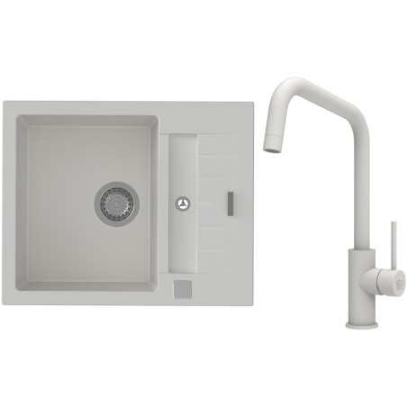 Set StrongSinks S3 (dřez Vardar 615 Bílá + baterie Arda Bílá)