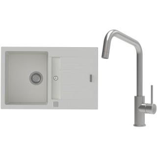 Set StrongSinks S3 (dřez Vardar 780 Bílá + baterie Arda Nerez)