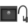 Set StrongSinks S3 (dřez Ipel 560 Černá + baterie Loira Černá matná)