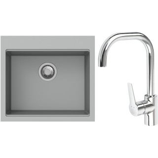 Set StrongSinks S3 (dřez Ipel 560 Šedá + baterie Garonne Chrom)