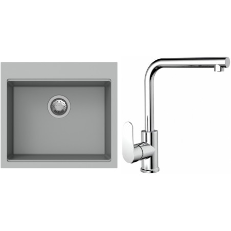 Set StrongSinks S3 (dřez Ipel 560 Šedá + baterie Stréva Chrom)