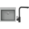 Set StrongSinks S3 (dřez Ipel 560 Šedá + baterie Ipoly Černá matná)