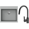 Set StrongSinks S3 (dřez Ipel 560 Šedá + baterie Loira Černá matná)