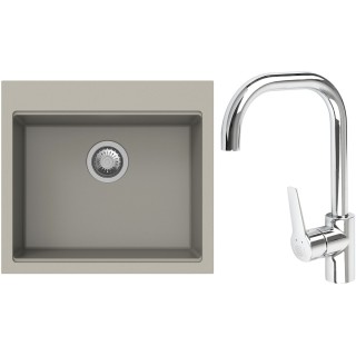 Set StrongSinks S3 (dřez Ipel 560 Béžová + baterie Garonne Chrom)