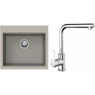 Set StrongSinks S3 (dřez Ipel 560 Béžová + baterie Stréva Chrom)