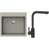Set StrongSinks S3 (dřez Ipel 560 Béžová + baterie Ipoly Černá matná)