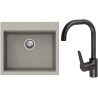 Set StrongSinks S3 (dřez Ipel 560 Béžová + baterie Garonne Černá matná)