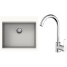 Set StrongSinks S3 (dřez Ipel 560 Bílá + baterie Seina Chrom)