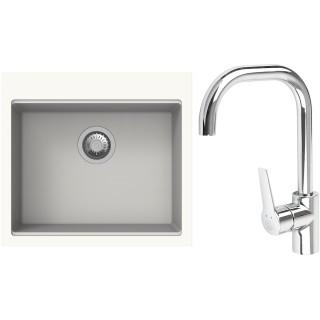 Set StrongSinks S3 (dřez Ipel 560 Bílá + baterie Garonne Chrom)