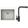 Set StrongSinks S3 (dřez Ipel 560 Bílá + baterie Ipoly Černá matná)