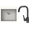 Set StrongSinks S3 (dřez Ipel 560 Bílá + baterie Garonne Černá matná)
