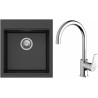 Set StrongSinks S3 (dřez Ipel 460 Černá + baterie Rhona Chrom)