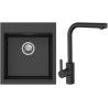 Set StrongSinks S3 (dřez Ipel 460 Černá + baterie Ipoly Černá matná)