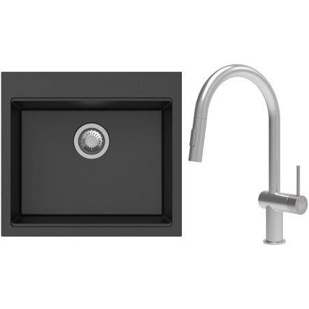 Set StrongSinks S3 (dřez Ipel 560 Černá + baterie Neris Celonerez)