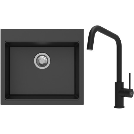 Set StrongSinks S3 (dřez Ipel 560 Černá + baterie Arda Černá matná)