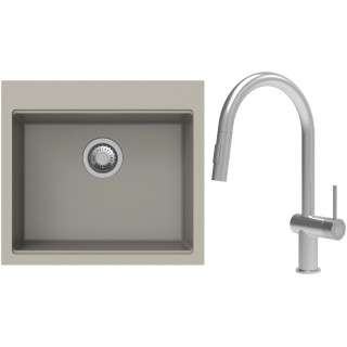 Set StrongSinks S3 (dřez Ipel 560 Béžová + baterie Neris Celonerez)
