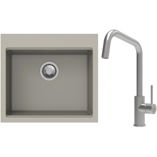 Set StrongSinks S3 (dřez Ipel 560 Béžová + baterie Arda Nerez)