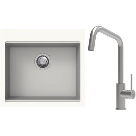 Set StrongSinks S3 (dřez Ipel 560 Bílá + baterie Arda Nerez)