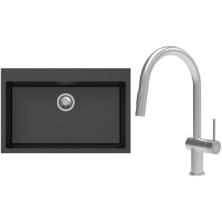 Set StrongSinks S3 (dřez Ipel 780 Černá + baterie Neris Celonerez)