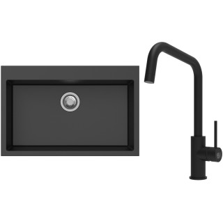 Set StrongSinks S3 (dřez Ipel 780 Černá + baterie Arda Černá matná)
