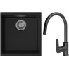 Set StrongSinks S3 (dřez Hron 430 Černá + baterie Loira Černá matná)