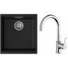 Set StrongSinks S3 (dřez Hron 430 Černá + baterie Rhona Chrom)