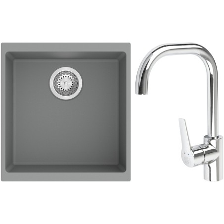 Set StrongSinks S3 (dřez Hron 430 Šedá + baterie Garonne Chrom)